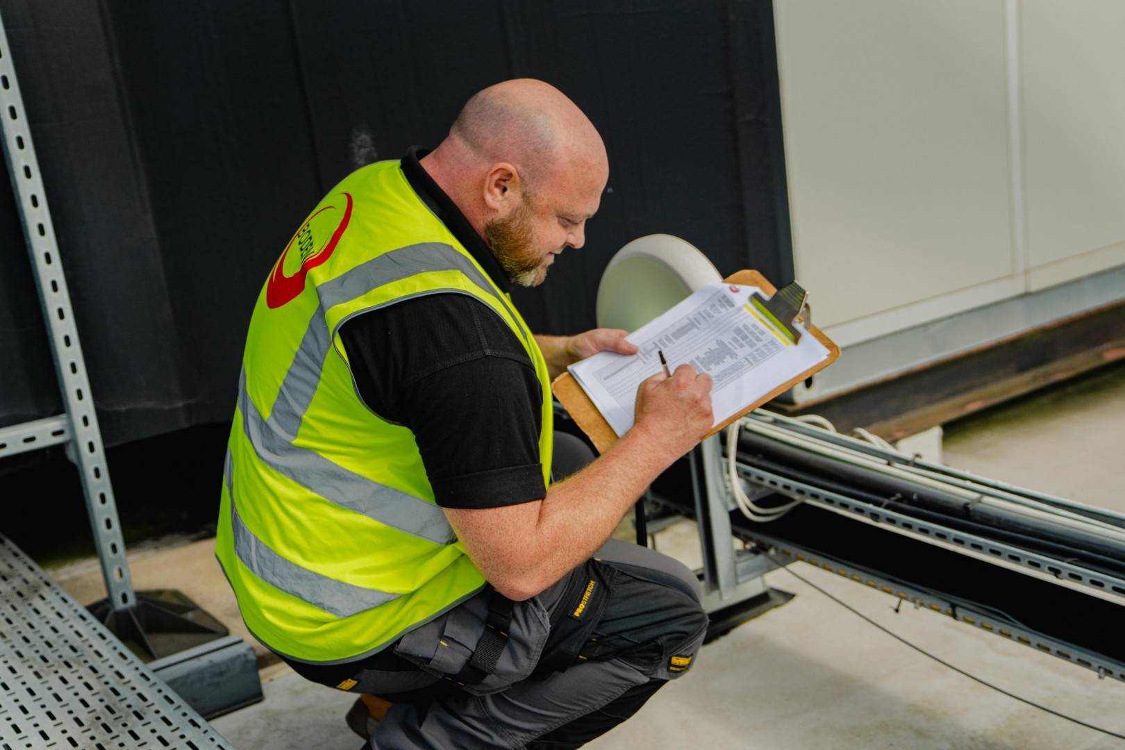 Engineer checking EML